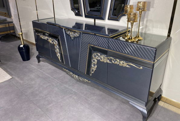 Kredens Modern Kredens Kredens Szafa z 3 Lustro Storage Space Baroque