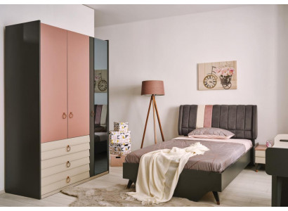 Zestaw Sypialnia Łóżko Stolik nocny Szafa Zestaw Modern Luxury Setra