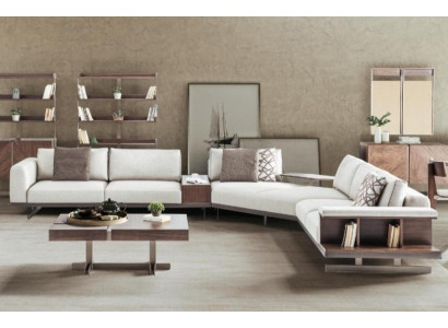Sofa materiałowa Narożnikowa kanapa Sofa w kształcie litery L Materiał Sofy Szare Nowoczesne Meble Kanapy