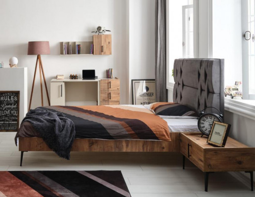 Luksusowa Sypialnia Stolik nocny Łóżko Dwuczęściowy komplet designerskich mebli