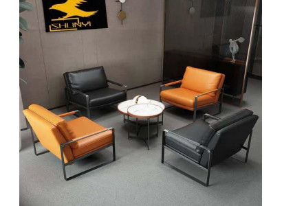 stylowy 4x Fotel Podkładka miejsce siedzące Modern Design Skóra Fotel Lounge Luxury