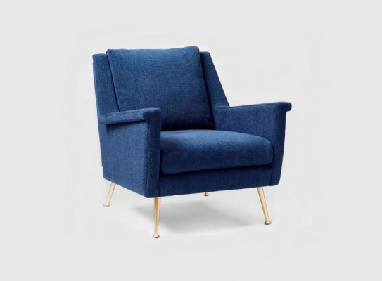 Design Luxury Blue Fotel Sofa 1 miejsce do siedzenia TV Sofa Materiał Włókienniczy