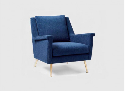 Design Luxury Blue Fotel Sofa 1 miejsce do siedzenia TV Sofa Materiał Włókienniczy
