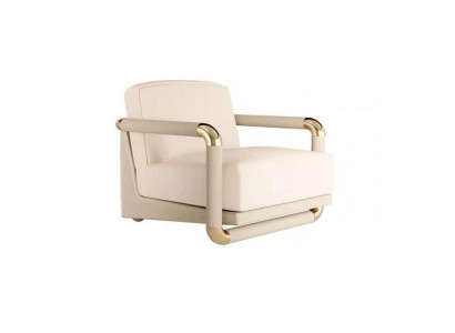Stylowa Fotel Beżowa Fotel TV Kanapa 1 miejsce siedzące Sofa Włókienniczy Material