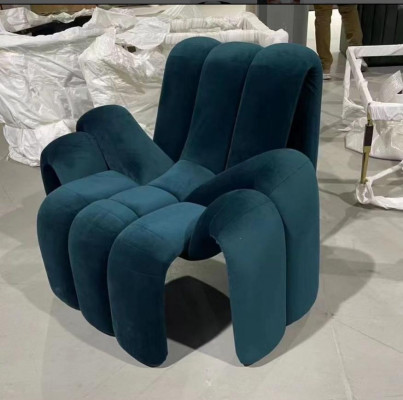 Stylowy Fotel Green Couch 1 miejsce siedzące nowoczesny luksusowy Fotel Włókienniczy nowy