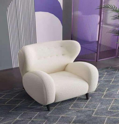Stylowy nowoczesny Fotel Biały Fotel TV Kanapa 1 miejsce siedzące Sofa Włókienniczy