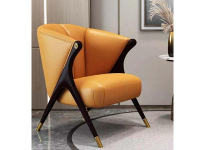 Design Luxury Orange Fotel Fotel Sofa 1 miejsce do siedzenia TV Szezlong sztuczna skóra