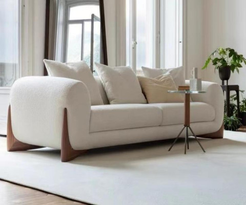 Sofa 3 miejsce do siedzenia Biały Wysokiej jakości podkładka Sofas Design Włókienniczy nowa Modern