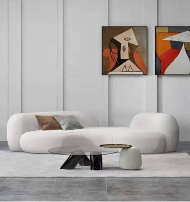 Nowoczesna Sofa 3 miejsce do siedzenia Biały Wysokiej jakości podkładka Sofas Design Włókienniczy nowa stylowa