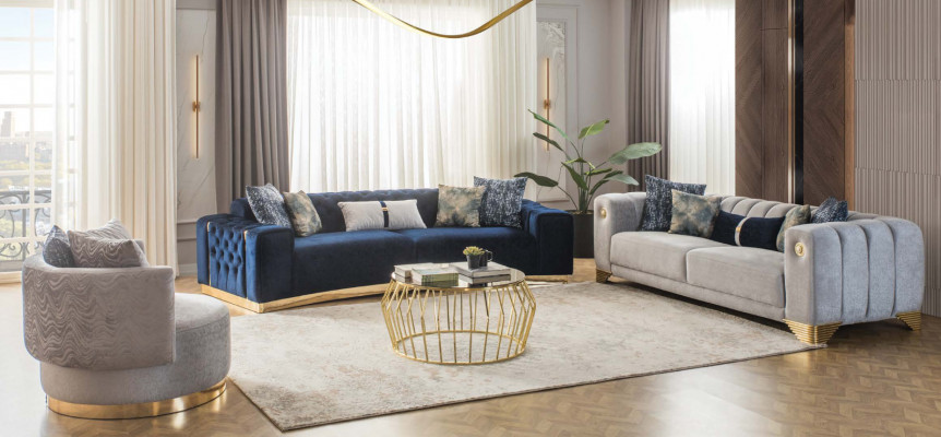 Sofa tapicerowana 4-miejsce do siedzenia Sofa Włókienniczy Siedziba luksusowy design sof nowoczesnych