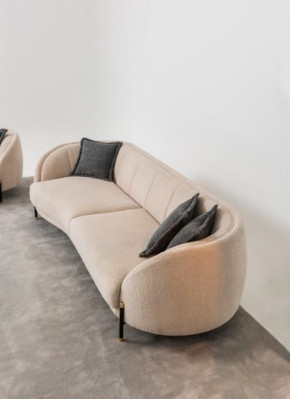 Kanapa Podkładka Beige Design Sofa 4 Siedziba Sofy Włókiennicze Design Sofa Meble nowe