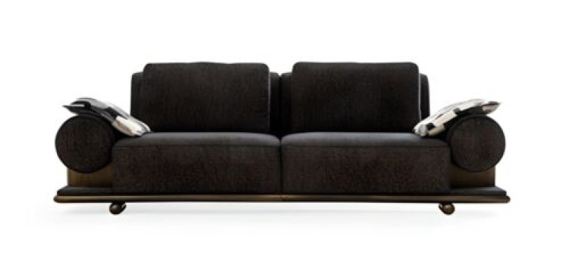 Nowoczesna Sofa 3 miejsce do siedzenia Czarny Wysokiej Jakości Podkładka Sofas Design Włókienniczy nowa