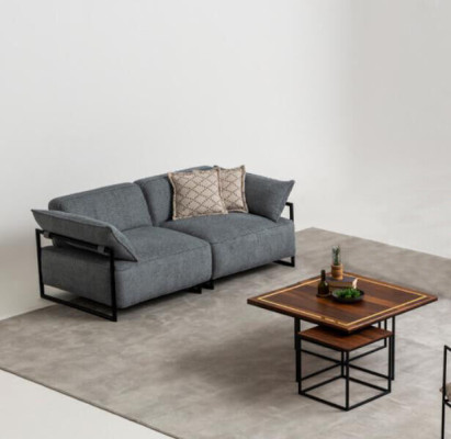 Pokój dzienny Włókienniczy Sofa 3 miejsce do siedzenia Luksusowe Meble Siedziba Design Couch Lounge nowość