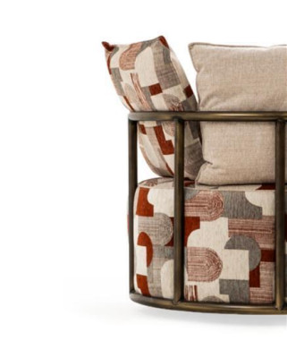 Nowoczesna wielokolorowa sofa Fotel Design miejsce do siedzenia Luksusowa podkładka Relaks Włókienniczy Lounge