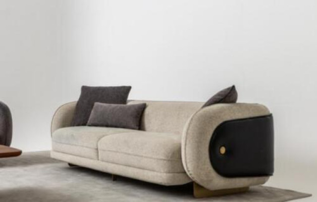 Pokój dzienny Włókienniczy Sofa 3 miejsce do siedzenia Luksusowe Meble Siedziba Design Couch Lounge nowość