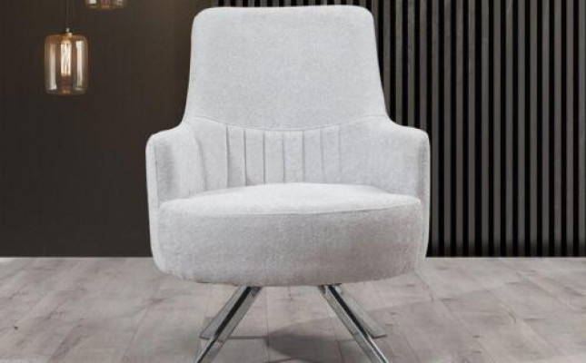 Biały Kolor 1-miejsce siedzące Pokój dzienny Materiał Fotel Nowoczesny Design Włókienniczy Materiał