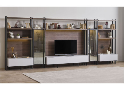 Modern Brow Living Room Jednostka ścienna Luksusowe Meble do Salonu Półka Szafki