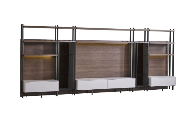 Modern Brow Living Room Jednostka ścienna Luksusowe Meble do Salonu Półka Szafki