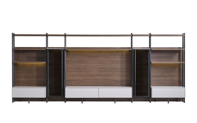 Modern Brow Living Room Jednostka ścienna Luksusowe Meble do Salonu Półka Szafki