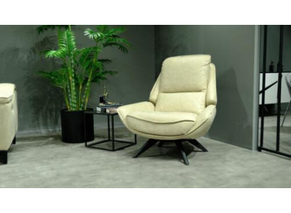 Beżowa skóraFotel Living Room ClubFotel Designe Single Seater Noble Meble