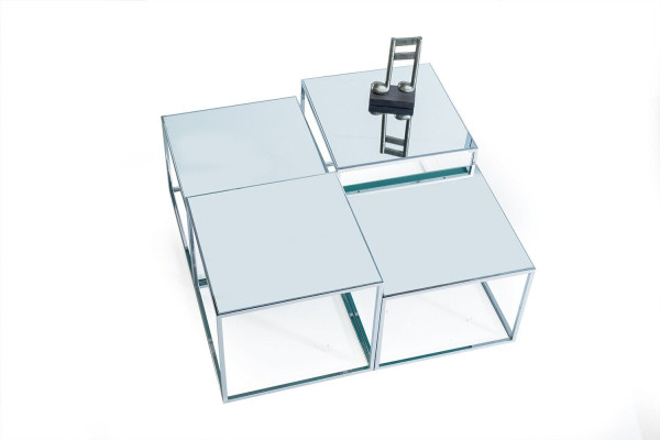 Srebrny stolik kawowy Tabela stolik kawowy Stolik sofa stolik salon