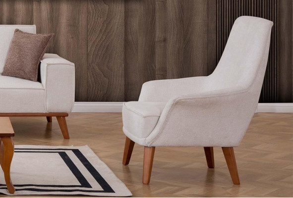 Biały Salon Ustaw Stylowy 3-miejsce do siedzenia Designerski Fotel 2-częściowy komplet
