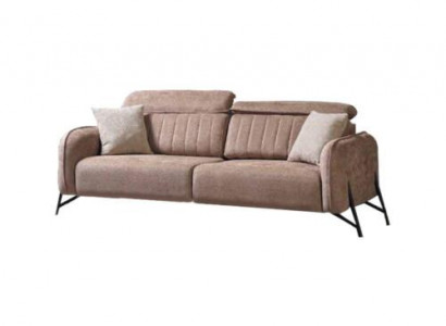 Beżowa designerska sofa do salonu 3-miejsce siedzące materiałowa sofa luksusowa Podkładka Meble