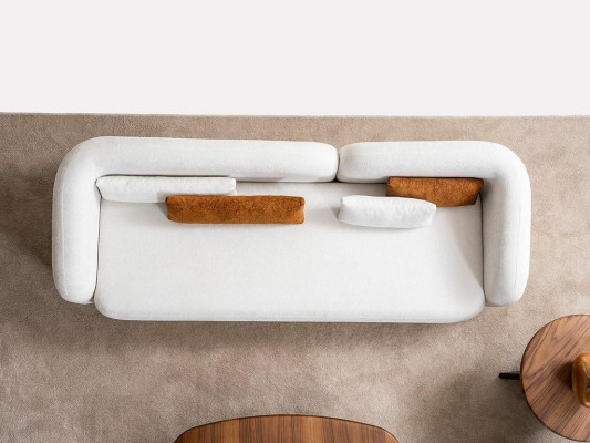 Modern Design Podkładka Biały Siedziba Kanapa 3 miejsce do siedzenia Sofa Sofy Włókienniczy Materiał