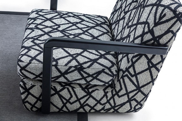 Czarny -Gray Living Room Fotel Designer 1-miejsce siedzące Luxury LoungeFotel