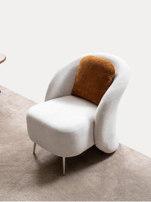 Fotel Biały Design Couch Sofa miejsce do siedzenia Luksusowa Nowość Relaks Lounge Club Podkładka Meble