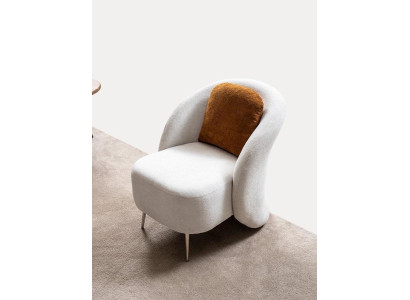 Fotel Biały Design Couch Sofa miejsce do siedzenia Luksusowa Nowość Relaks Lounge Club Podkładka Meble