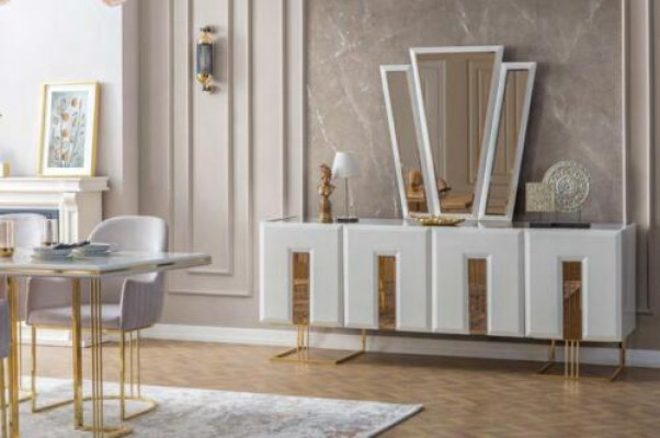 Biały Stal meble Kredens Designer jadalnia Meble Luxury Kredens Nowość