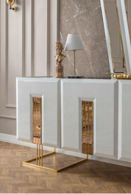 Biały Stal meble Kredens Designer jadalnia Meble Luxury Kredens Nowość