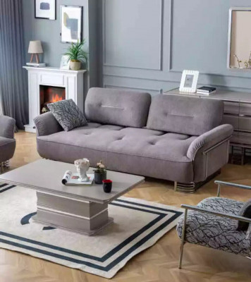 Sofa 3 miejsce do siedzenia Włókienniczy Living Room Design Modern New Luxury Biały szary