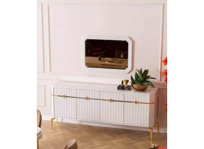 Kredens Lustro Design Meble konsola Drewno projektanta do salonu