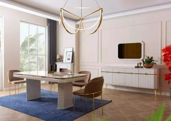 Kredens Lustro Design Meble konsola Drewno projektanta do salonu