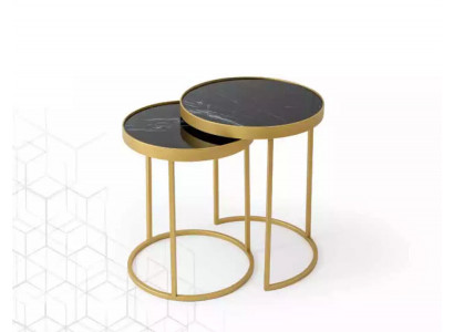 Stolik złoty salon meble materiał stal nierdzewna design nowość