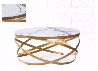 stolik kawowy Meble Tabela Luxury Gold Modern Living Room Design Stal nierdzewna