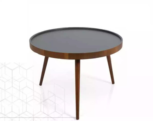 Okrągłe Kuchnia Stół obiadowy stolik kawowy Kolor Brown New Style Modern Drewno