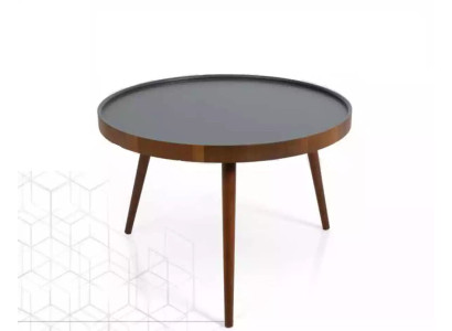 Okrągłe Kuchnia Stół obiadowy stolik kawowy Kolor Brown New Style Modern Drewno