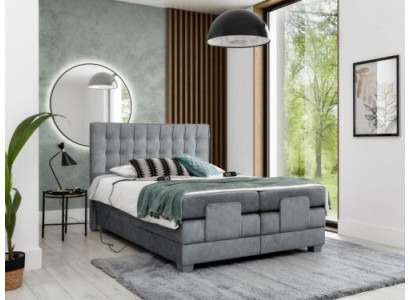 Nowoczesne Łóżko Szare Podwójne łóżko 160x200cm Sypialnia Design Modern Furnishings