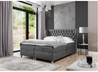 Luksusowe designerskie łóżko skrzyniowe Sypialnia Łóżko tapicerowane Modern Meble Chesterfield