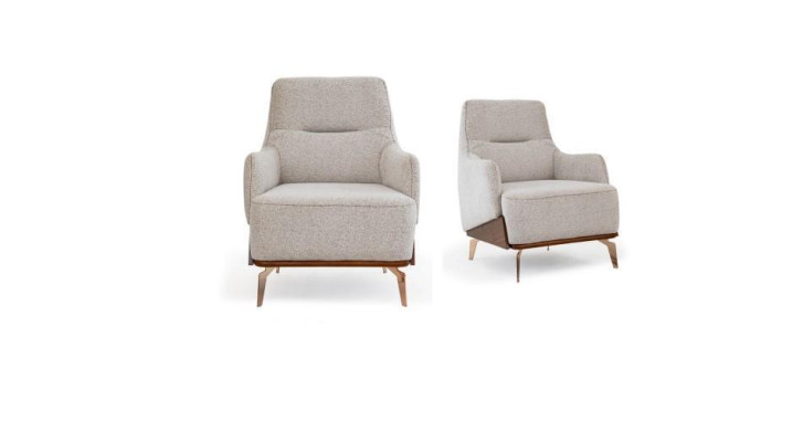 Zestaw sofowy trzyosobowy Fotel sofa tapicerowana sofa materiałowa beżowa 3-częściowa