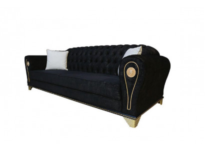 Narożnikowa kanapa Żywy krajobraz Couch Zestaw narożny Podkładka Aksamit Material Meble Design Grey