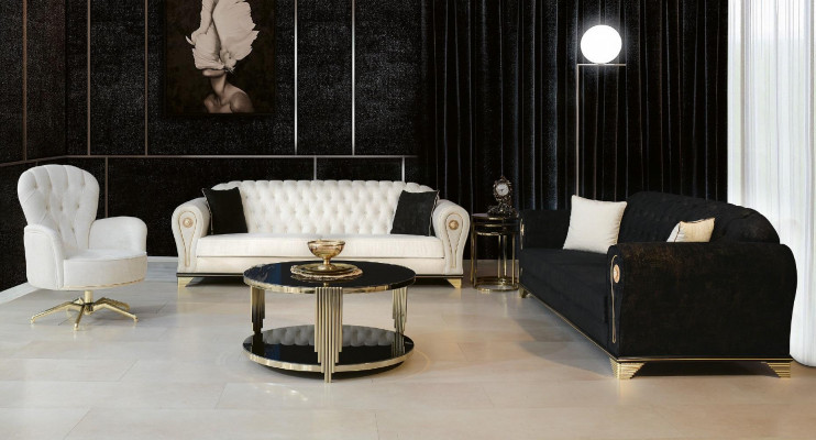 Narożnikowa kanapa Żywy krajobraz Couch Zestaw narożny Podkładka Aksamit Material Meble Design Grey