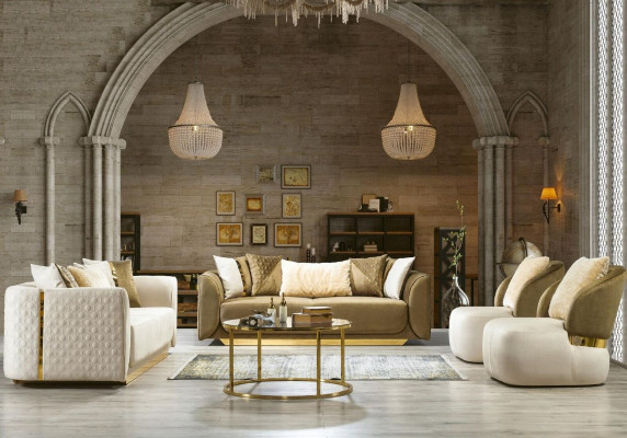 Designerska sofa 3-miejsce siedzące zielona tkanina sofa sofa tapicerka sofy tekstylia kanapa