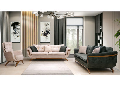 Trzyosobowy zestaw do salonu 3+3+1 zestaw sof z poduszkami do siedzenia sofa z tkaniny kanapa sofa