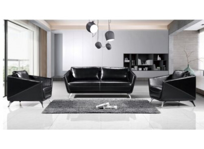 Zestaw sofowy 3+1+1 miejsce do siedzenia skórzana sofa kanapa Żywy krajobraz Ustawić Design Modern