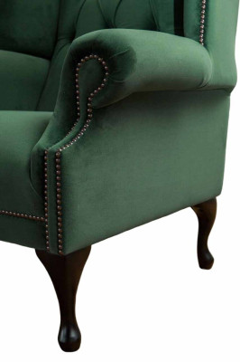 Green EarsFotel Fotel Design Podkładka Sofa Chesterfield Włókienniczy Salon