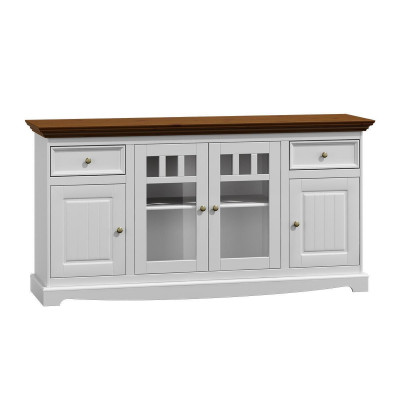 Kredens Wysoka Szafa Boczna Niska Deska Komody Design Elegancki Luksus Szafki Drewno Nowość